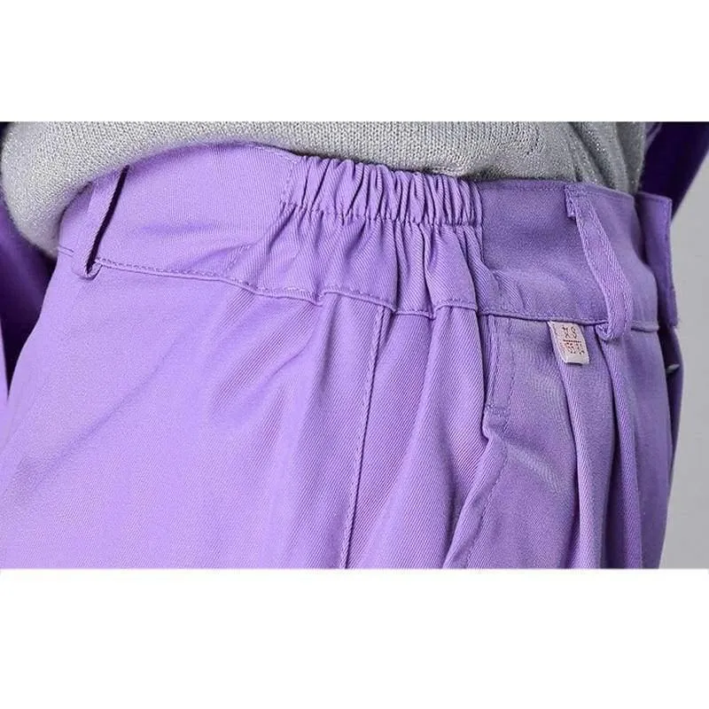 Krankenschwester der Frauen medizinische Kleidung Krankenhaus-chirurgische Klagen scheuert Krankenpflege-Uniformen-Schönheits-Salon-weiblichen kurzen Hülsen-Mantel + Pants
