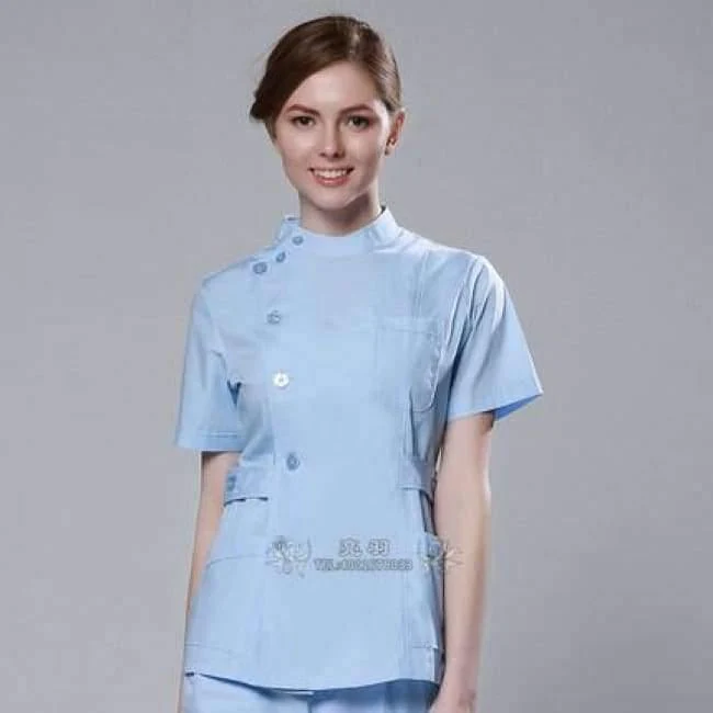 Sommer Frauen Krankenhaus individuelles Logo medizinisches Peeling-Set Design Slim Fit Zahnpeelings Schönheitssalon Krankenschwester Uniform Spa