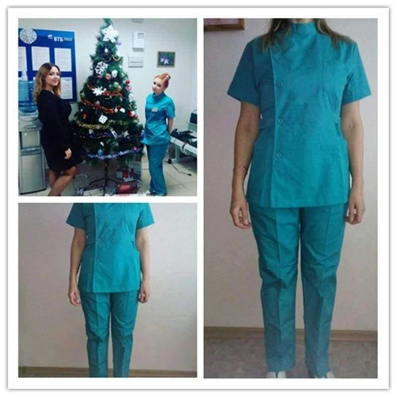 Sommer Frauen Krankenhaus individuelles Logo medizinisches Peeling-Set Design Slim Fit Zahnpeelings Schönheitssalon Krankenschwester Uniform Spa