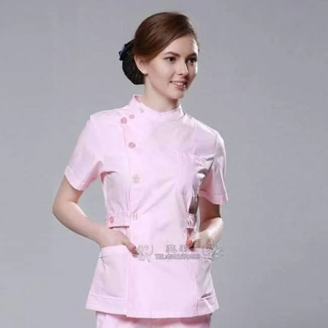 Sommer Frauen Krankenhaus individuelles Logo medizinisches Peeling-Set Design Slim Fit Zahnpeelings Schönheitssalon Krankenschwester Uniform Spa