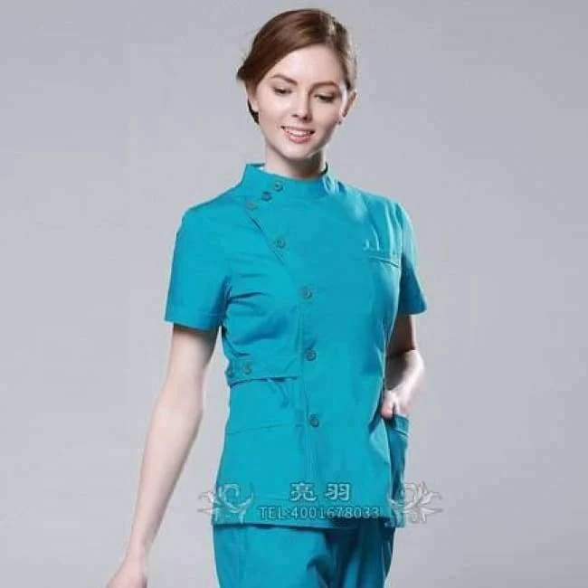 Sommer Frauen Krankenhaus individuelles Logo medizinisches Peeling-Set Design Slim Fit Zahnpeelings Schönheitssalon Krankenschwester Uniform Spa