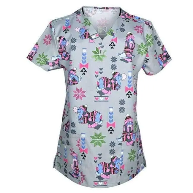 Frauen-Krankenschwester-Uniform-medizinische Kleidung übersteigt Karikatur-Doktor Veterinary Dentist Scrub Cotton-Krankenhaus-Laborklinik-Abnutzungs-Frauen-T-Shirt