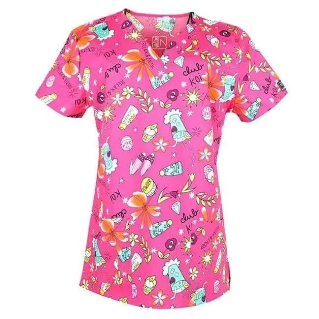 Frauen-Krankenschwester-Uniform-medizinische Kleidung übersteigt Karikatur-Doktor Veterinary Dentist Scrub Cotton-Krankenhaus-Laborklinik-Abnutzungs-Frauen-T-Shirt