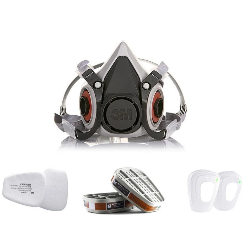 9 in 1 Anzug 3M Halbgesichts-Gasmaske Atemschutzmaske Malen Sprühen Staubmaske 6200 N95 PM2.5 Gasmaske