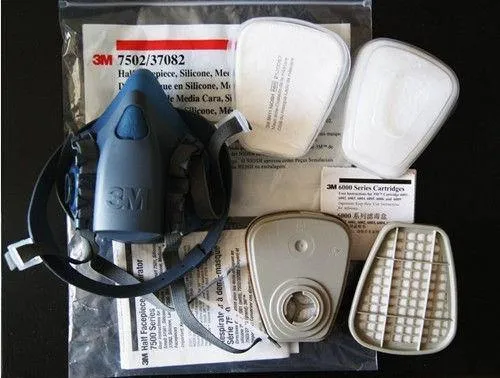 3M 7502 Atemschutzmaske 17 in 1 Anzug Industrie Malerei Spray Staub Gasmaske mit 3M 501 5N11 6001CN Chemcial Halbgesichtsmaske