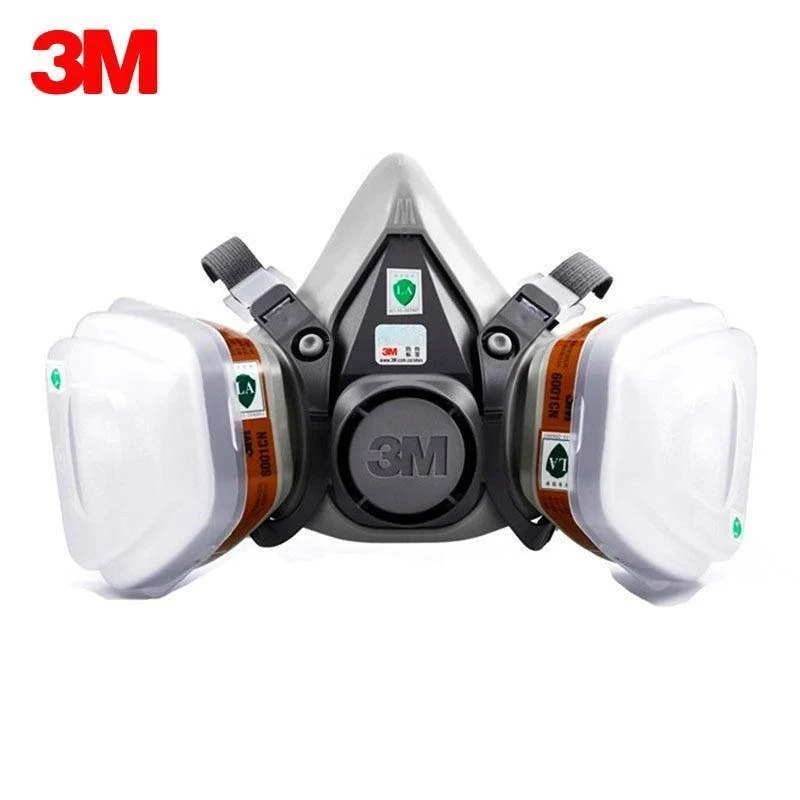 3M 6200-Gasmaske mit 3M 6001-Atemschutzmaske für organische Dampffilterpatronen