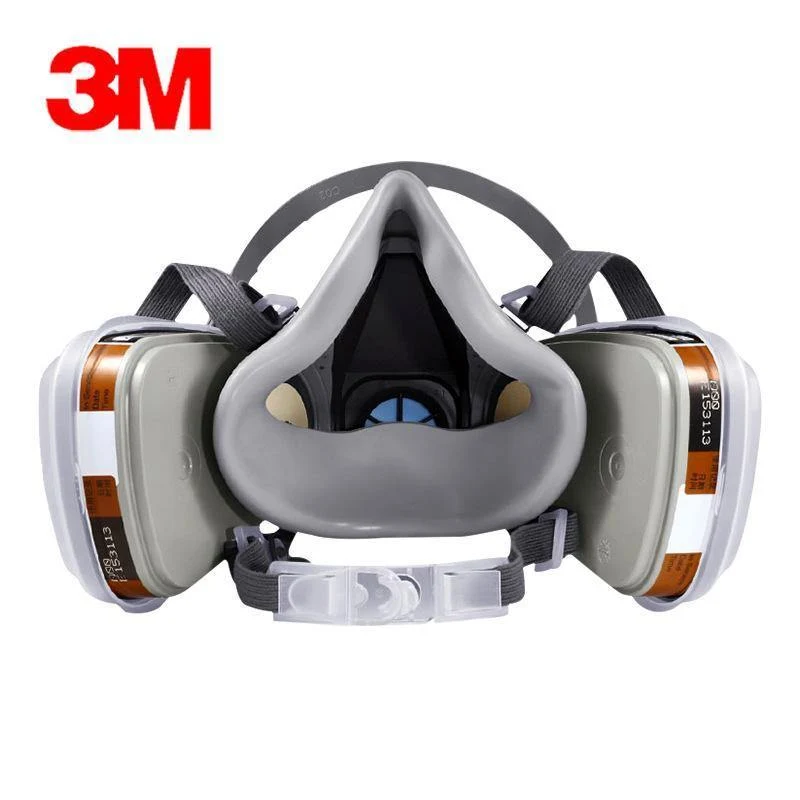 3M 6200-Gasmaske mit 3M 6001-Atemschutzmaske für organische Dampffilterpatronen