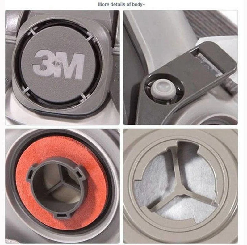 9 In 1 3M 6200 Industry Halb Gesichts-Lack-Spray Gas-Respirator-Schutzsicherheit Arbeits Staub-Beweis-Atemschutzmaske Maske mit Filter