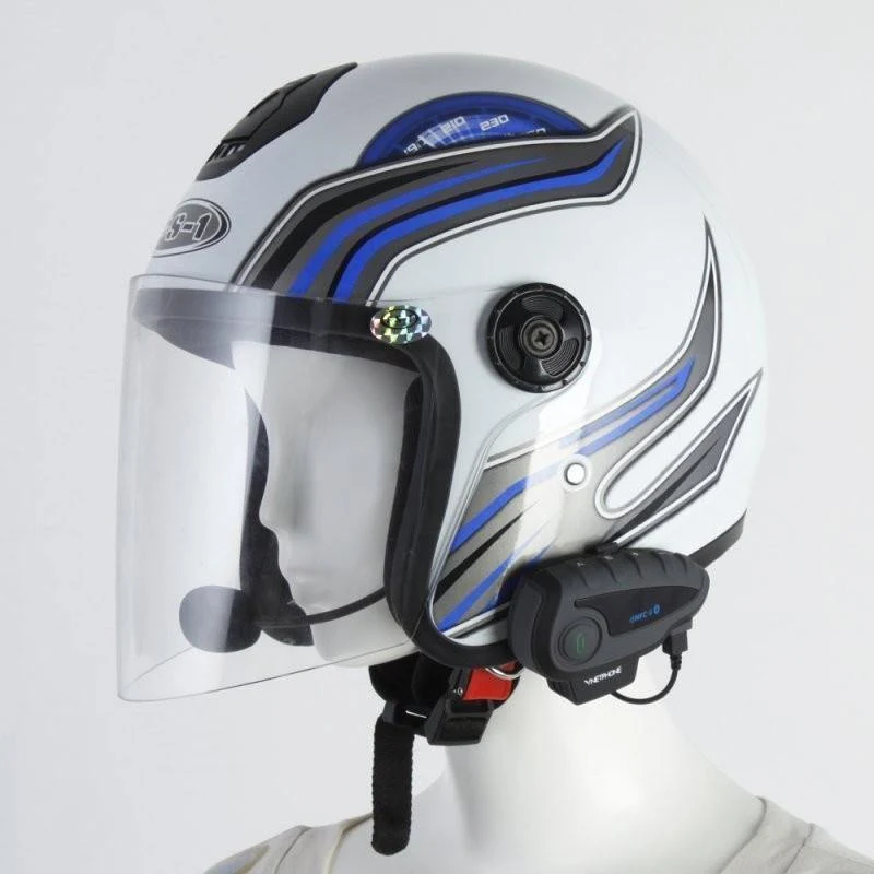 V8 Intercom 5-Way Bluetooth Motorradausrüstung Helm Headset FM Stereo MP3 NFC Fernbedienung Unterstützung Smartphone