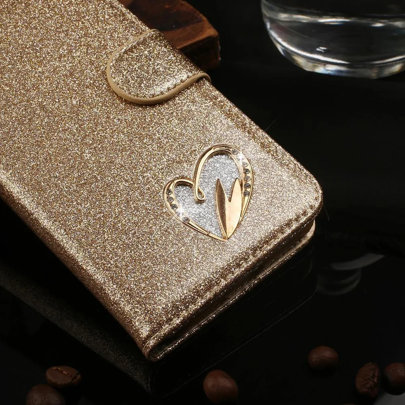 Lederhülle Diamant Strass Hülle für iPhone X XS Max XR Hülle Flip Wallet iPhone 6 6S 7 8 Plus Handyhülle