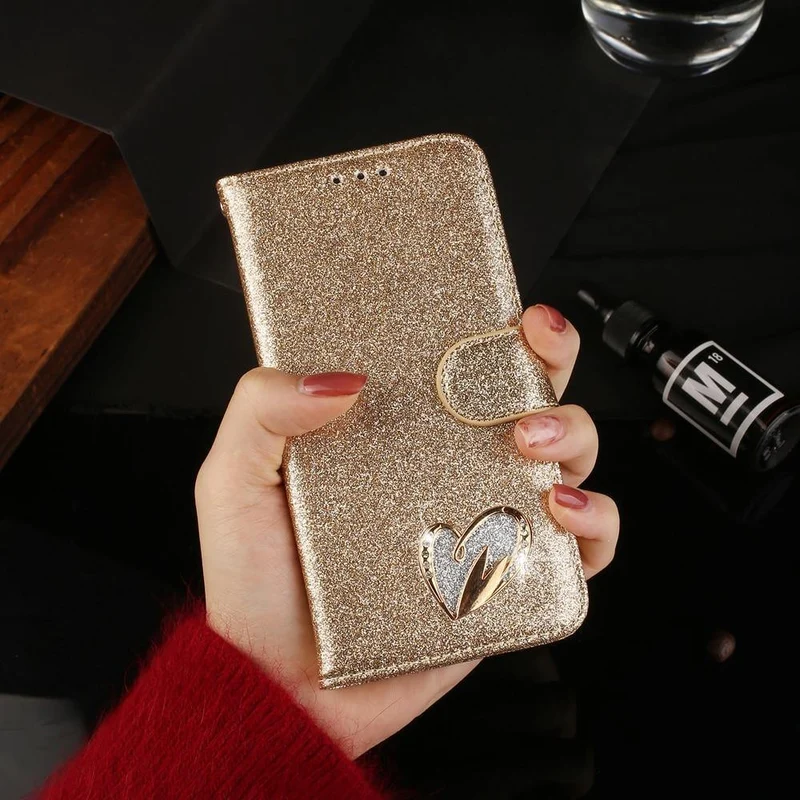 Lederhülle Diamant Strass Hülle für iPhone X XS Max XR Hülle Flip Wallet iPhone 6 6S 7 8 Plus Handyhülle