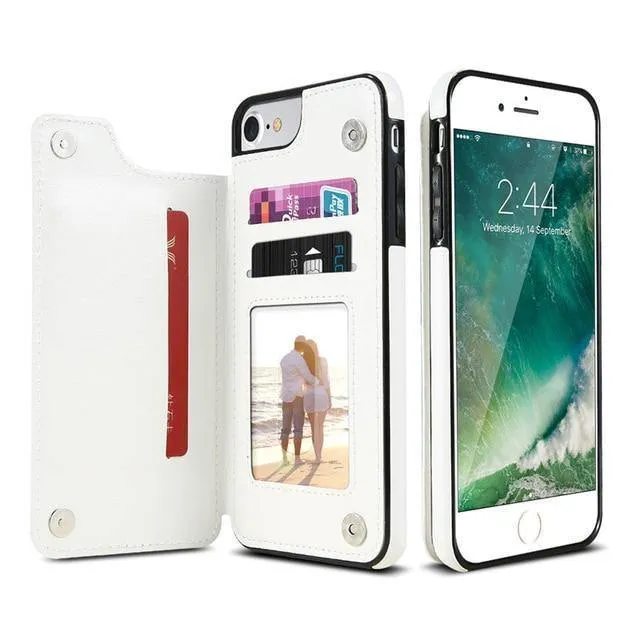 Retro PU Ledertasche für iPhone X 6 6s 7 8 Plus XS 5S SE Multi-Kartenhalter Telefonhüllen für iPhone XS Max XR 10 Abdeckung