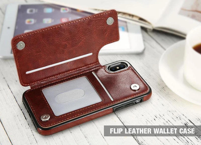 Retro PU Ledertasche für iPhone X 6 6s 7 8 Plus XS 5S SE Multi-Kartenhalter Telefonhüllen für iPhone XS Max XR 10 Abdeckung