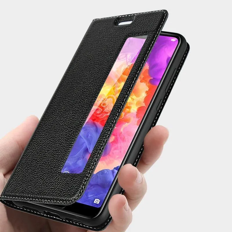 Ledertasche für Huawei P20 Pro Hülle Magnethülle für Huawei P20 Pro Flip Cases Lederhülle P20