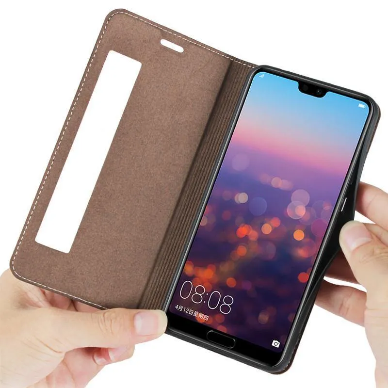 Ledertasche für Huawei P20 Pro Hülle Magnethülle für Huawei P20 Pro Flip Cases Lederhülle P20