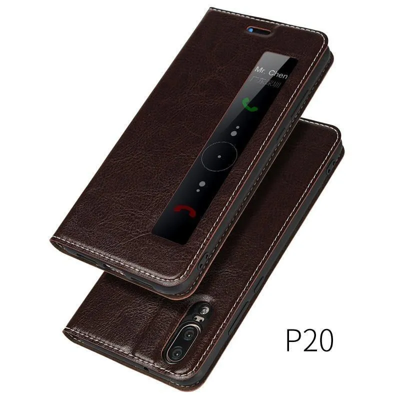 Ledertasche für Huawei P20 Pro Hülle Magnethülle für Huawei P20 Pro Flip Cases Lederhülle P20