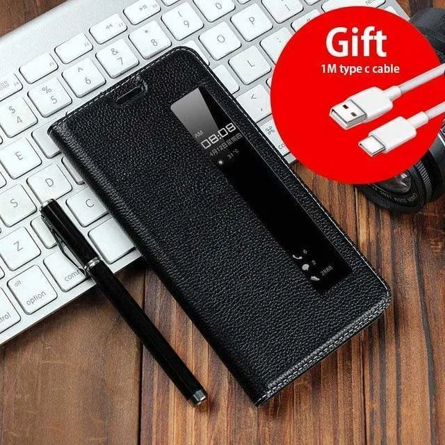 Ledertasche für Huawei P20 Pro Hülle Magnethülle für Huawei P20 Pro Flip Cases Lederhülle P20