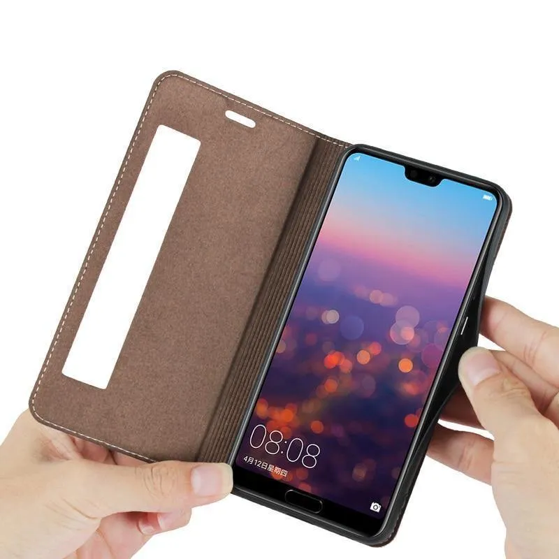 Ledertasche für Huawei P20 Pro Hülle Magnethülle für Huawei P20 Pro Flip Cases Lederhülle P20