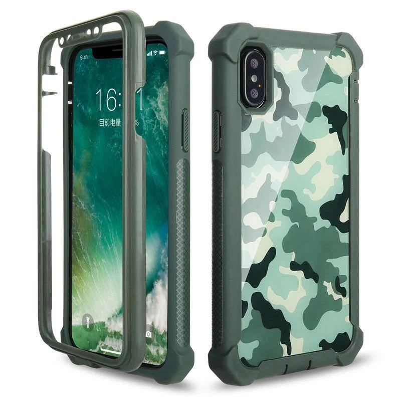 Rüstung PC + weicher TPU-Telefonkasten für iPhone XS maximales XR X 6 6S 7 8 Plus 5S 5 5C SE2 Stoßsichere starke Abdeckung