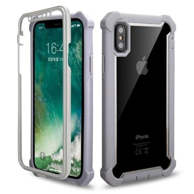 Rüstung PC + weicher TPU-Telefonkasten für iPhone XS maximales XR X 6 6S 7 8 Plus 5S 5 5C SE2 Stoßsichere starke Abdeckung