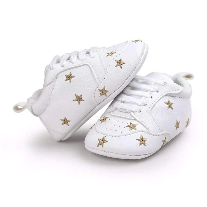 Multiple Star Baby Girl Shoes first walkers Lace-up Fashion Baby Shoes For 0-18 Months