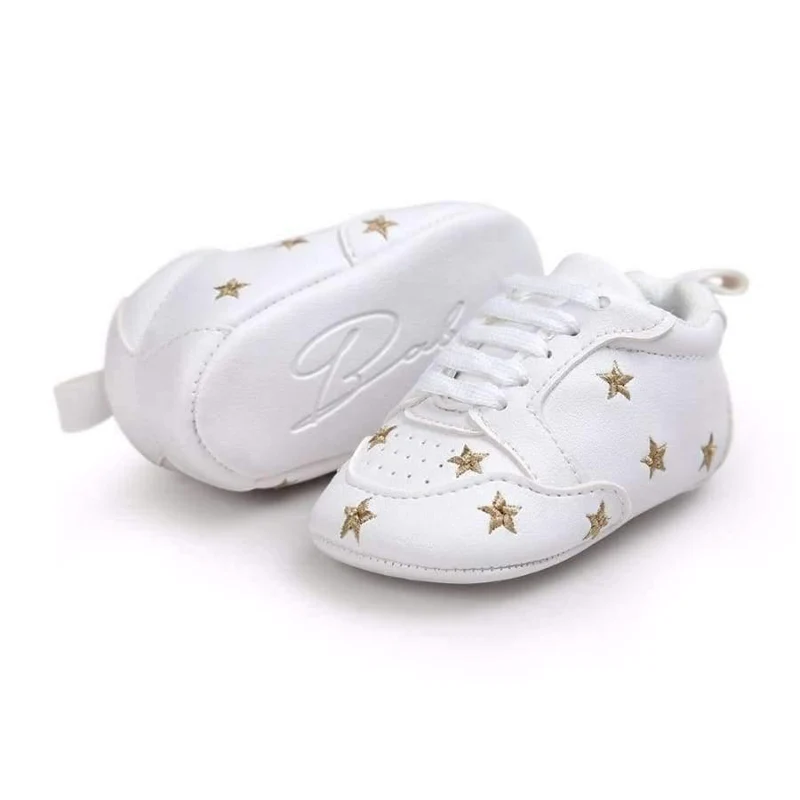 Multiple Star Baby Girl Shoes first walkers Lace-up Fashion Baby Shoes For 0-18 Months