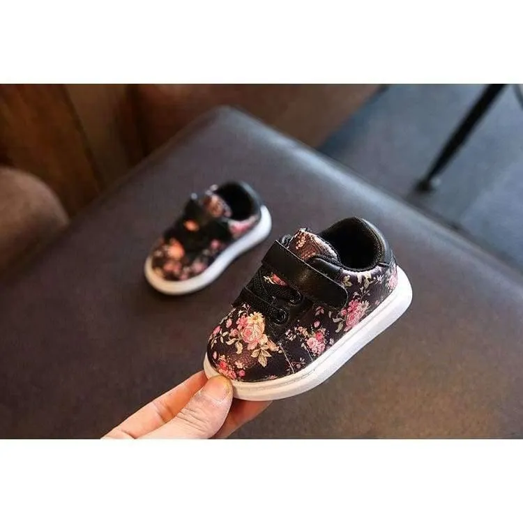 Cute Flower Baby Girls Shoes Comfortable Leather Kids Sneakers For Girl Toddler Newborn Shoes Soft Bottom First Walker