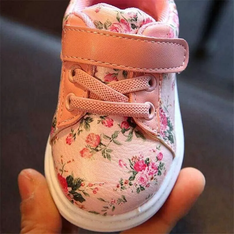 Cute Flower Baby Girls Shoes Comfortable Leather Kids Sneakers For Girl Toddler Newborn Shoes Soft Bottom First Walker