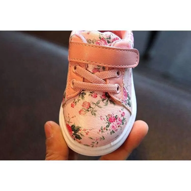 Cute Flower Baby Girls Shoes Comfortable Leather Kids Sneakers For Girl Toddler Newborn Shoes Soft Bottom First Walker