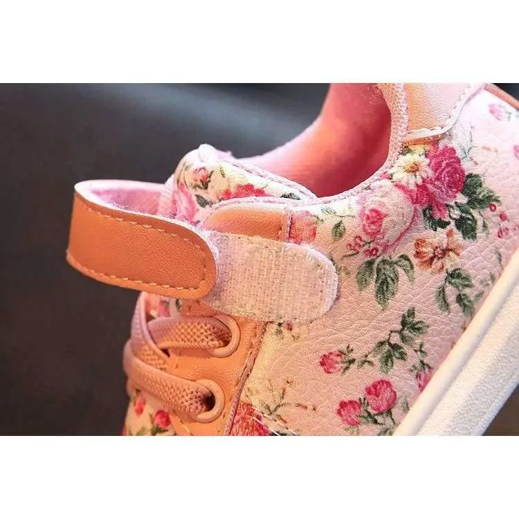 Cute Flower Baby Girls Shoes Comfortable Leather Kids Sneakers For Girl Toddler Newborn Shoes Soft Bottom First Walker
