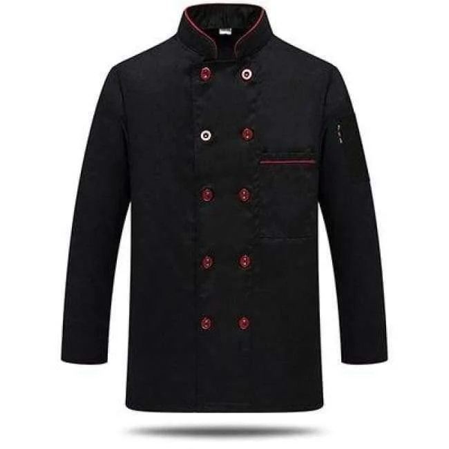 Langarm Männer Restaurant Kochjacke für Koch Arbeitskleidung Hotel Atmungsaktive Zweireiher Frau Koch Uniform Küche Werkzeug 89