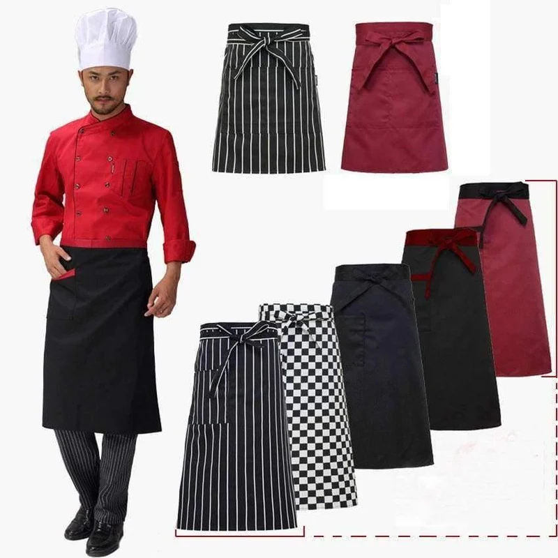 Chef Uniformen Frauen Kleid Restaurant Küche Tragen Männer Kleidung Wasserdicht Öl-beständig mit Tasche Cafe Kellnerin Koch Chef Schürzen
