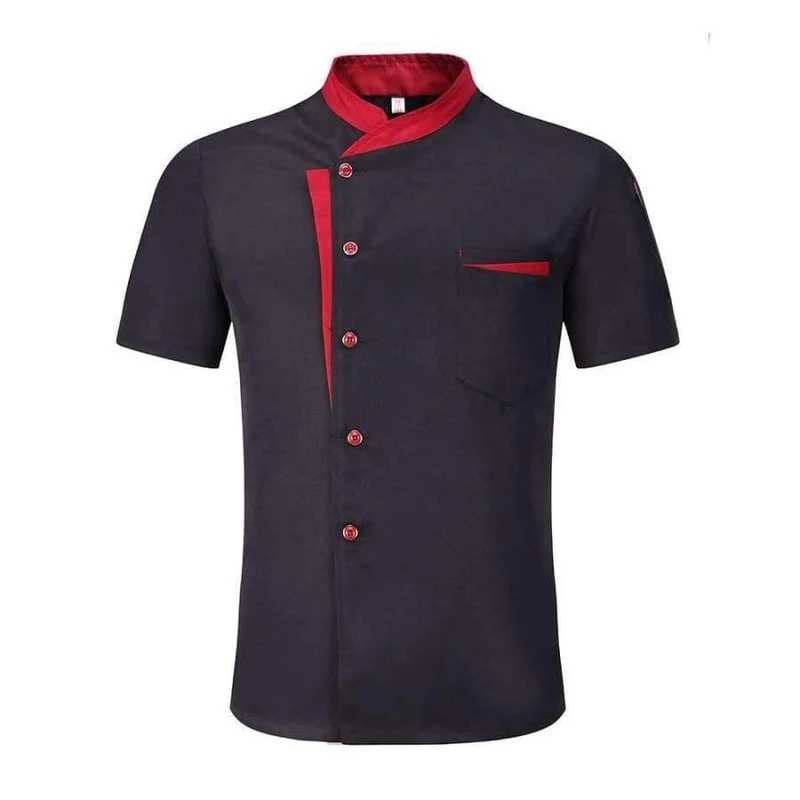 M-3XL Hohe Qualität Großhandel Unisex Küchenherd Chef Uniformen Bäckerei Food Service Kurzarm Atmungsaktive Kochjacke & Schürze
