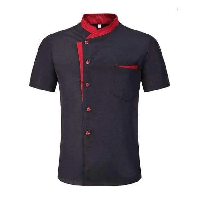 M-3XL Hohe Qualität Großhandel Unisex Küchenherd Chef Uniformen Bäckerei Food Service Kurzarm Atmungsaktive Kochjacke & Schürze
