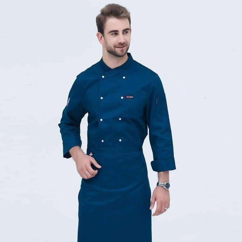 Schwarz Langarm Master Cook Arbeitskleidung Restaurant Hotel BBQ Küche Hochwertige Arbeitskleidung Kleidung Food Service Chef Tops