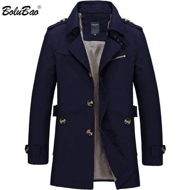 Männer Jacke Mantel langen Abschnitt Mode Trenchcoat neue Herbst Marke Casual Fit Mantel Jacke