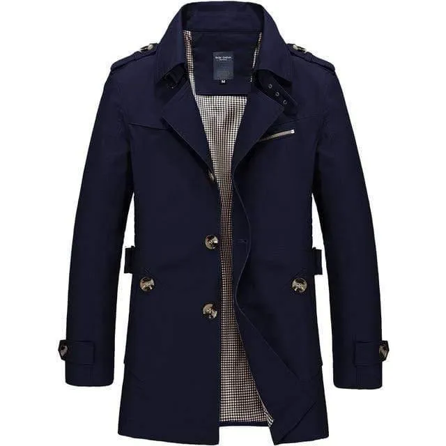 Männer Jacke Mantel langen Abschnitt Mode Trenchcoat neue Herbst Marke Casual Fit Mantel Jacke