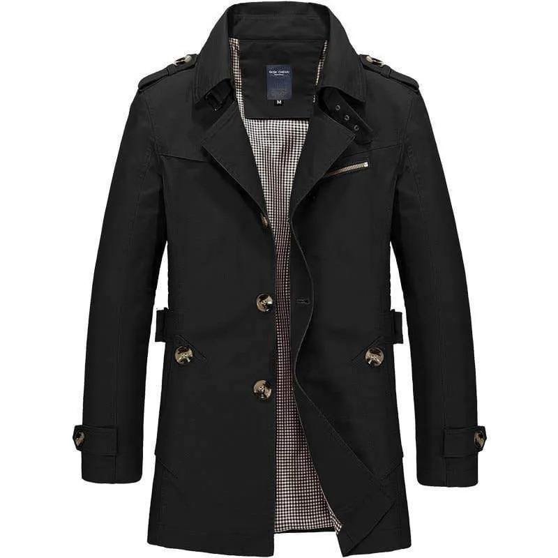 Männer Jacke Mantel langen Abschnitt Mode Trenchcoat neue Herbst Marke Casual Fit Mantel Jacke
