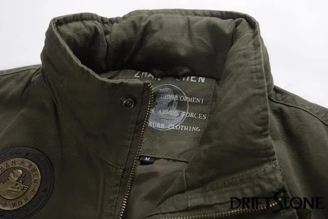 Aeronautica Militare Bomber Jacket Men Abnehmbare Ärmel Tactical Military Uniform Coat