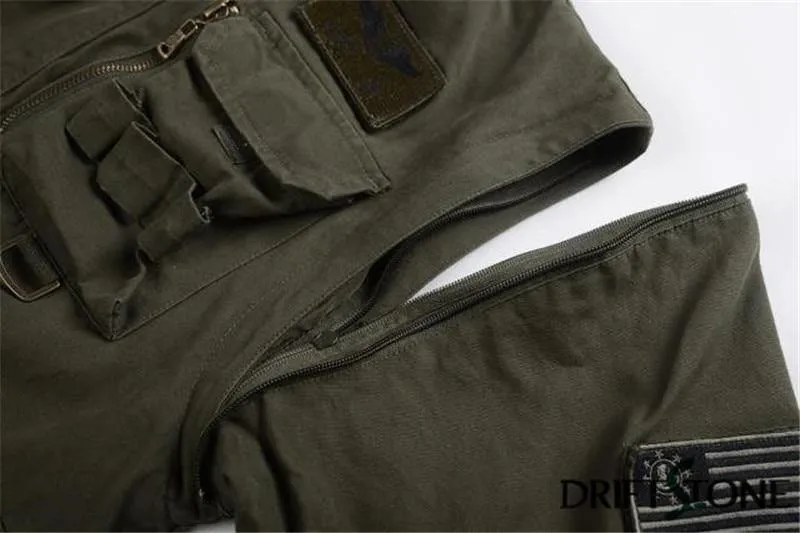 Aeronautica Militare Bomber Jacket Men Abnehmbare Ärmel Tactical Military Uniform Coat