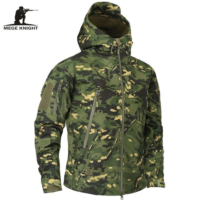 Herren Military Camouflage Fleece Jacke Army Tactical Clothing Multicam männliche Camouflage Windbreaker