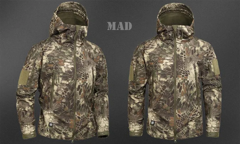Herren Military Camouflage Fleece Jacke Army Tactical Clothing Multicam männliche Camouflage Windbreaker