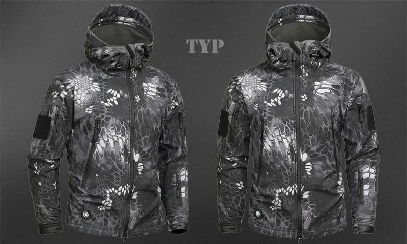 Herren Military Camouflage Fleece Jacke Army Tactical Clothing Multicam männliche Camouflage Windbreaker