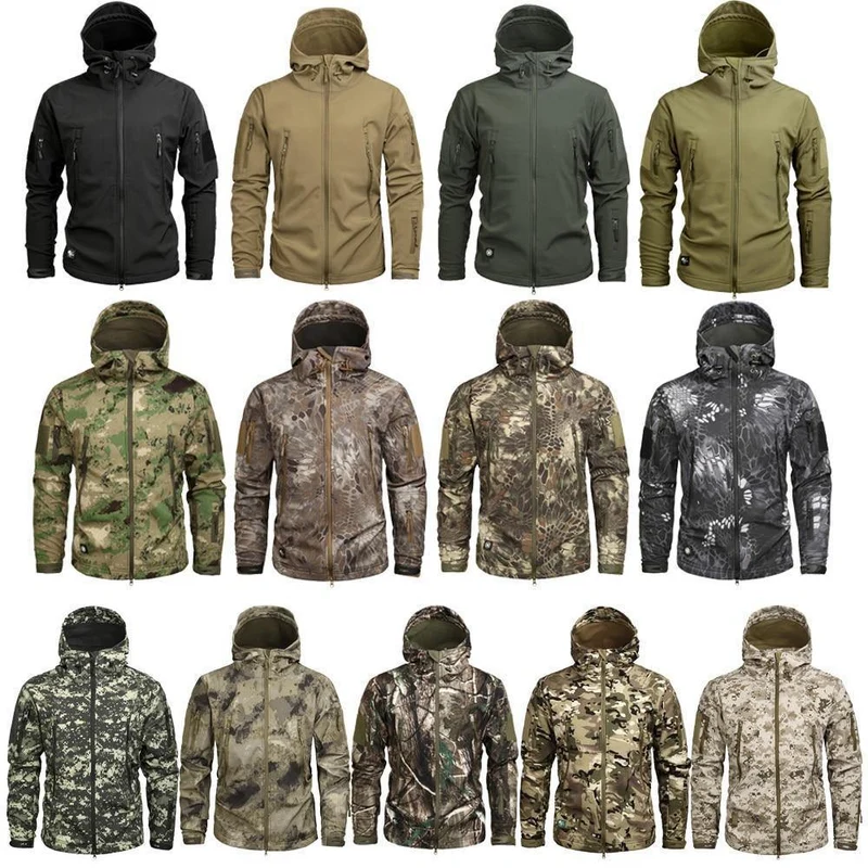 Herren Military Camouflage Fleece Jacke Army Tactical Clothing Multicam männliche Camouflage Windbreaker