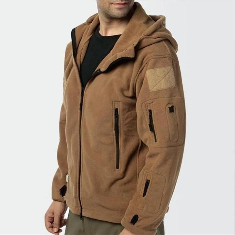 Jacke Herren Thermal Outdoor Polartec Warmer Kapuzenmantel Militar Softshell Hike Oberbekleidung Armeejacken