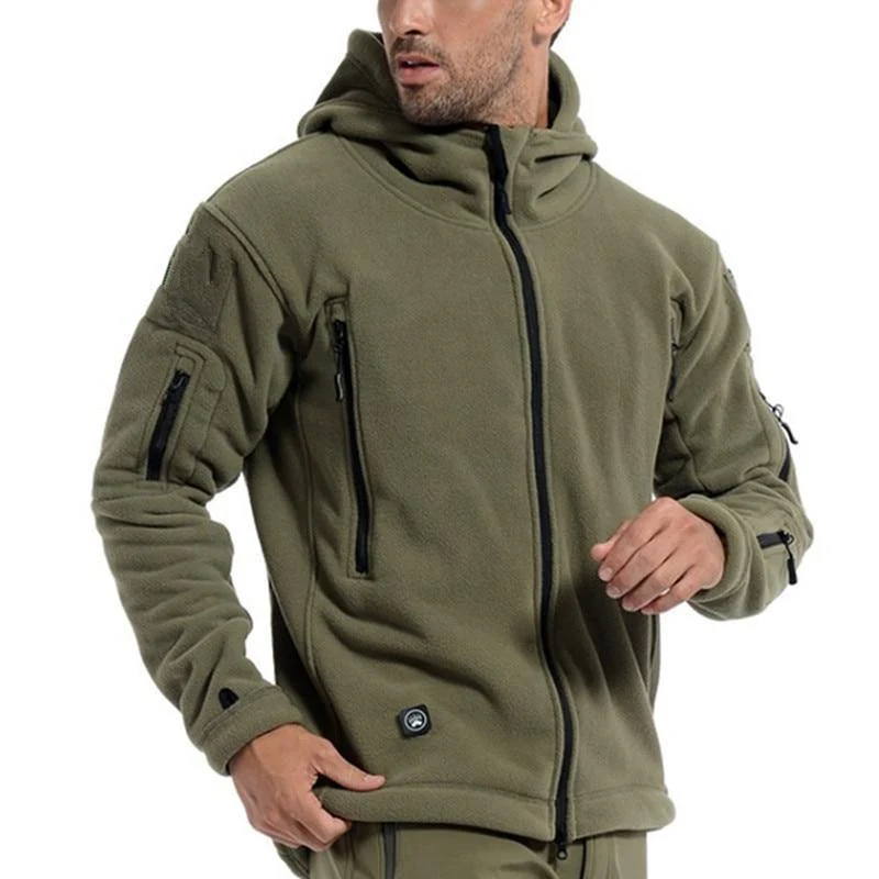 Jacke Herren Thermal Outdoor Polartec Warmer Kapuzenmantel Militar Softshell Hike Oberbekleidung Armeejacken