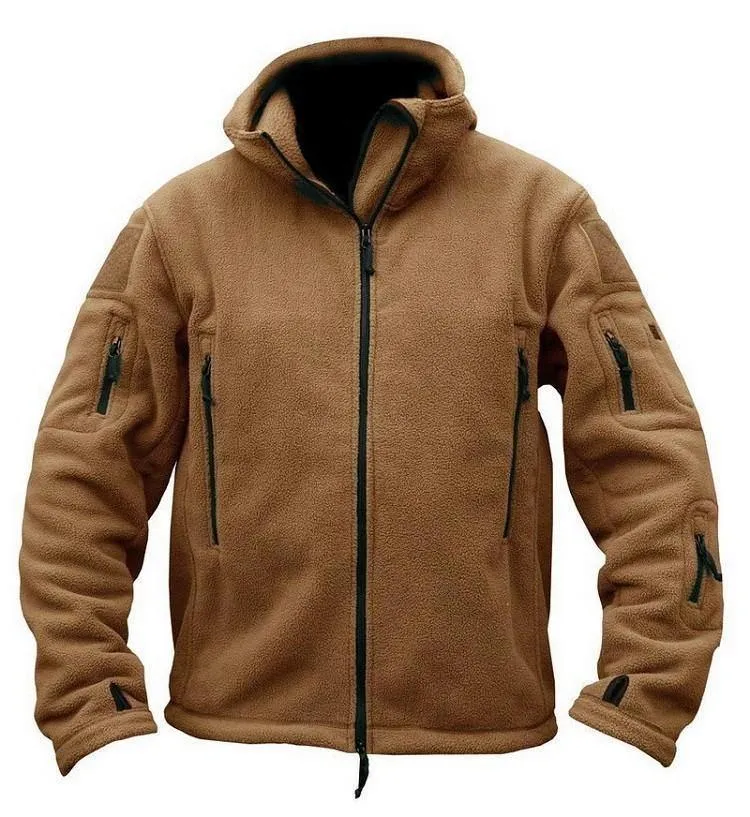 Jacke Herren Thermal Outdoor Polartec Warmer Kapuzenmantel Militar Softshell Hike Oberbekleidung Armeejacken