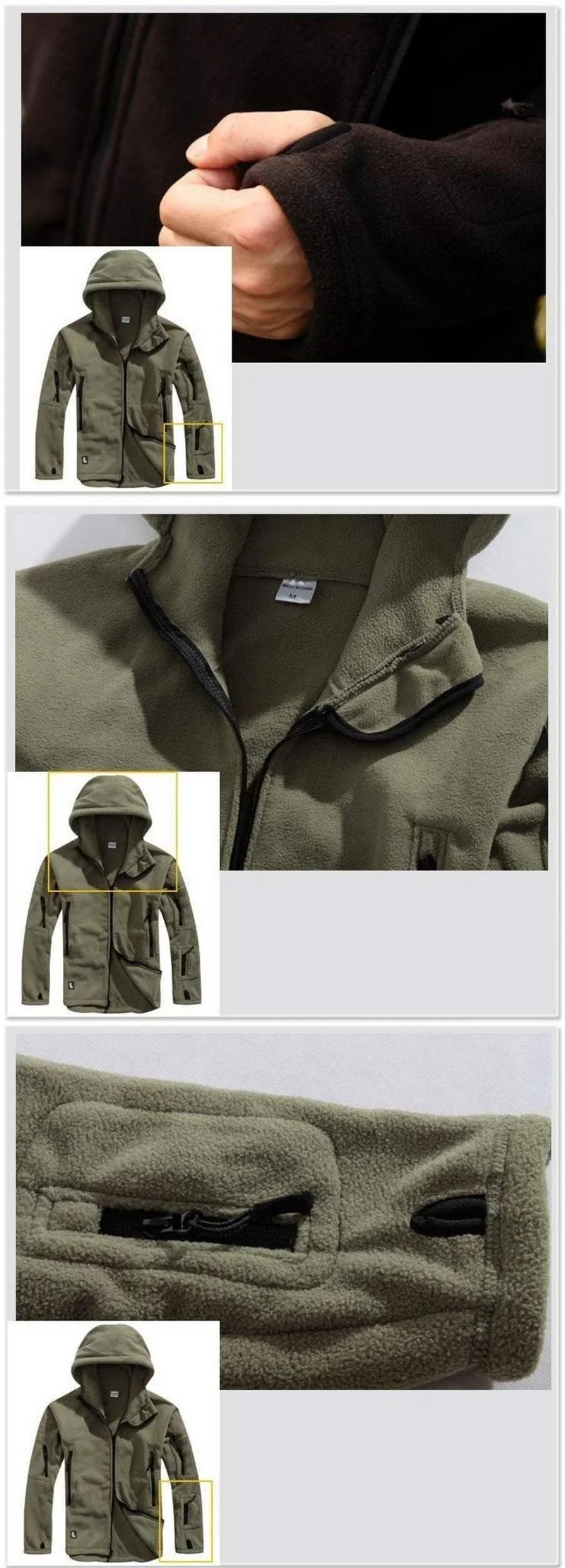 Jacke Herren Thermal Outdoor Polartec Warmer Kapuzenmantel Militar Softshell Hike Oberbekleidung Armeejacken