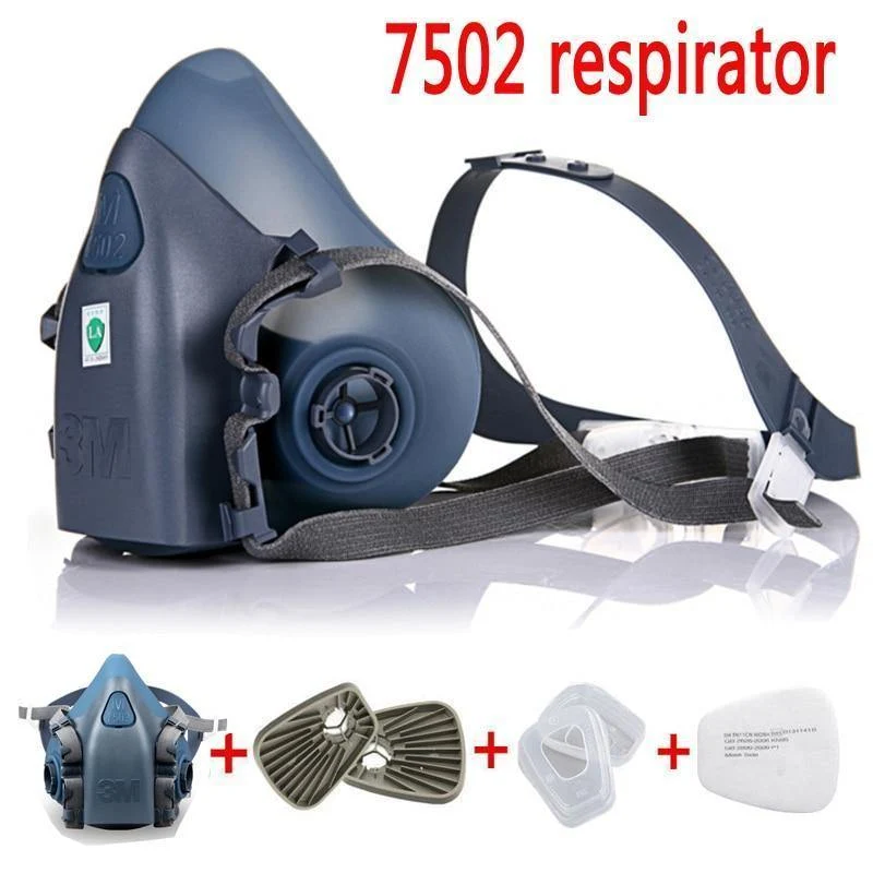 17 in 1 Atemschutzmaske 3M 7502 Gasmaske Spritzschutz Atemschutzmaske Staubmaske