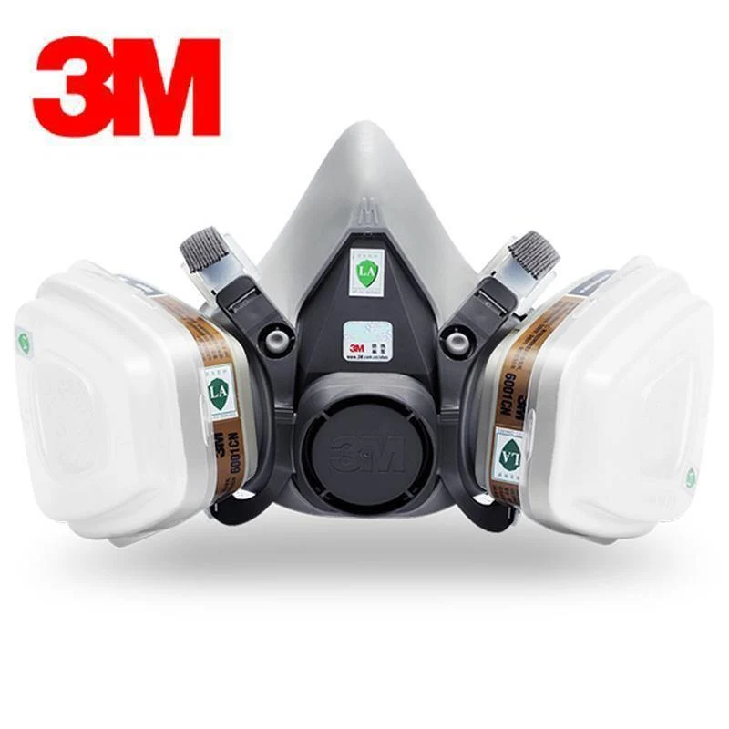 3M 6000-Serie Atemschutzmasken-Halbmaske 6100 / 6200 / 6300 6001-Gaskartuschen 7IN1-Set Zum Sprühen gegen organische Dämpfe